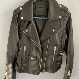 Leather moto jacket